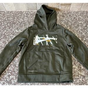 Nike Boys 4-7 Play Cut Dri-FIT Therma Hoodie Green Size L